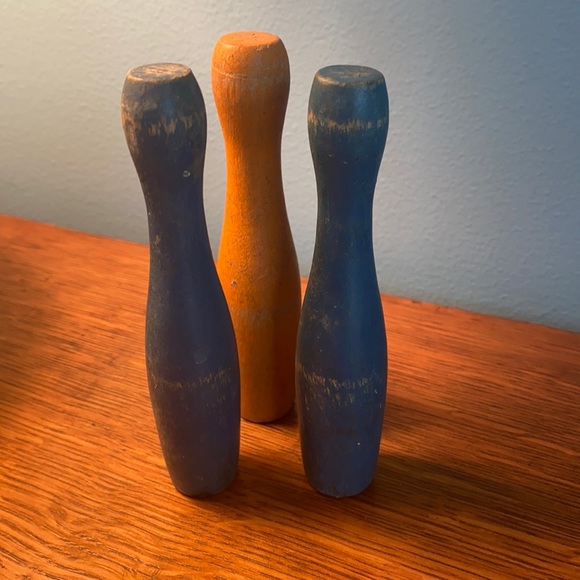 Vintage Other - 3 Vintage Wooden Child’s Bowling Pins
